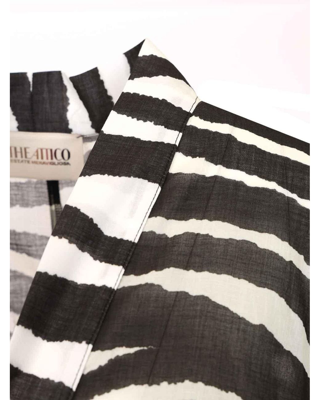 The Attico White Zebra Print Caftan