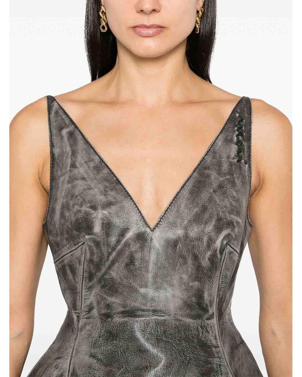 Marni Gray Flared Mini Dress