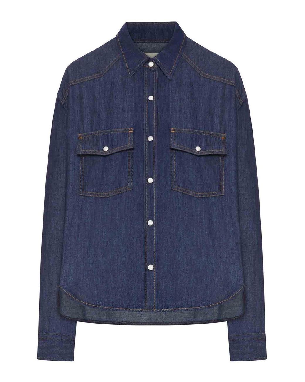 Khaite Blue Grenon Top