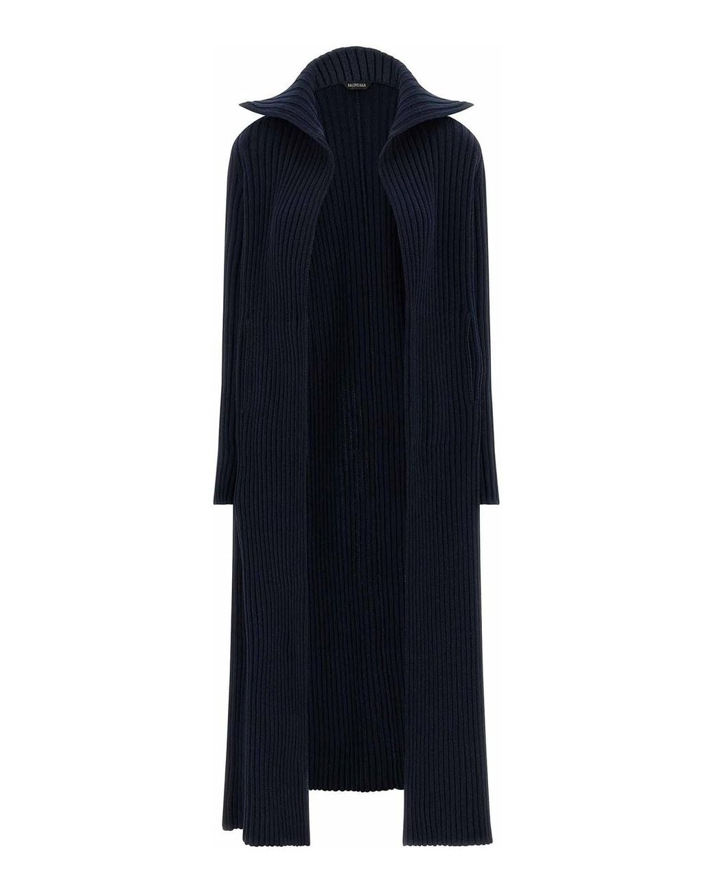 Balenciaga Blue Ribbed Cardigan