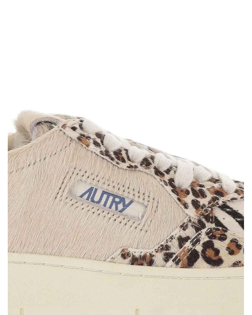 Autry Multicolor Animal Print Sneakers With Textured Fur Finish