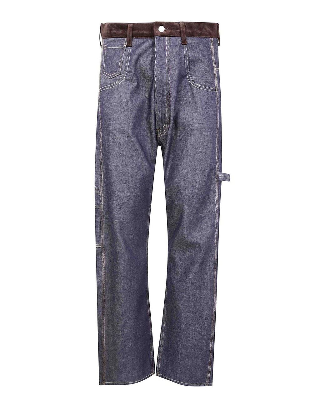 Junya Watanabe Blue Widel Leg Trousers for men