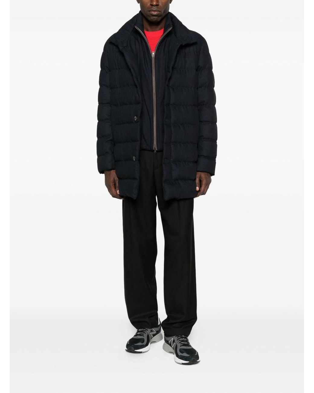 Herno Blue Quilted Jacket With Tailored Fit for men