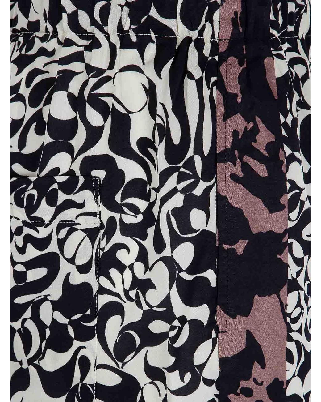 Dries Van Noten Black Piperi Printed Shorts for men