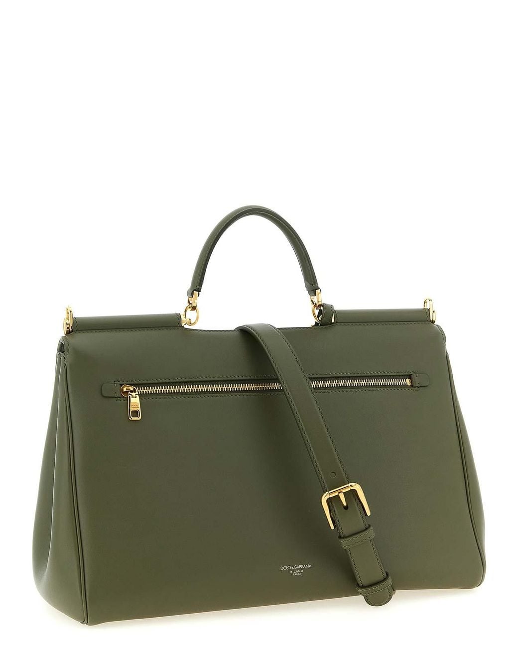 Dolce & Gabbana Green My Sicily Maxi Handbag
