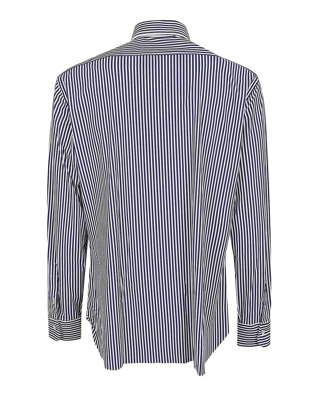 Barba Napoli Blue Neck Shirt for men