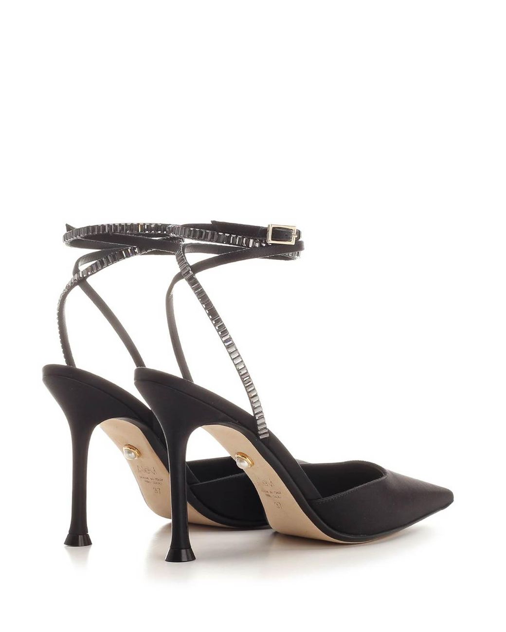 ALEVI Black Axel Satin Pump