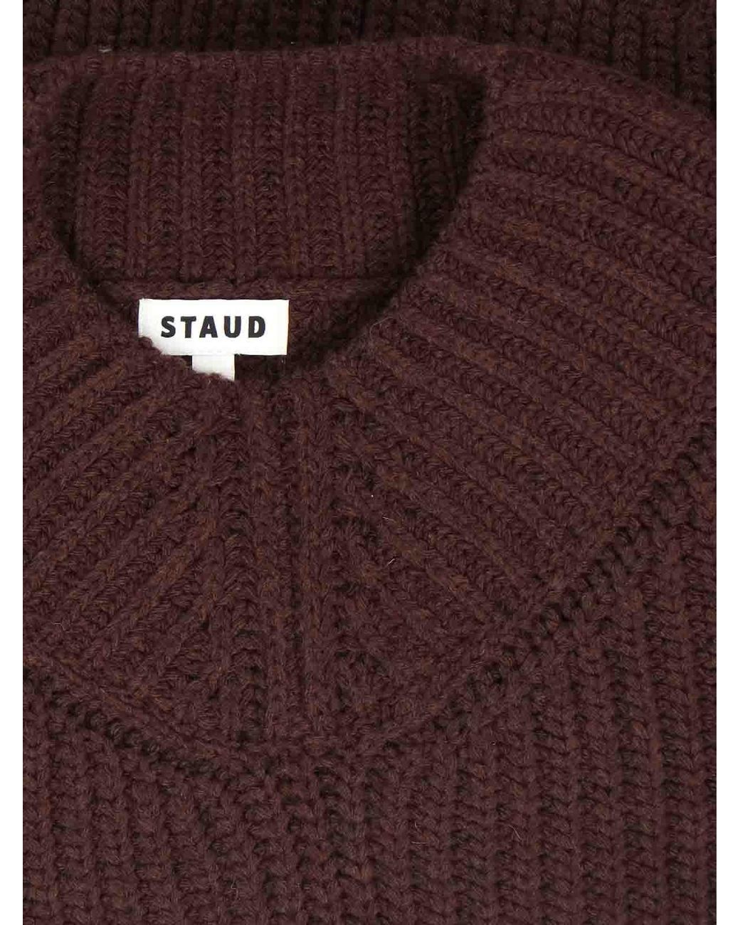 Staud Purple Rundhalspullover