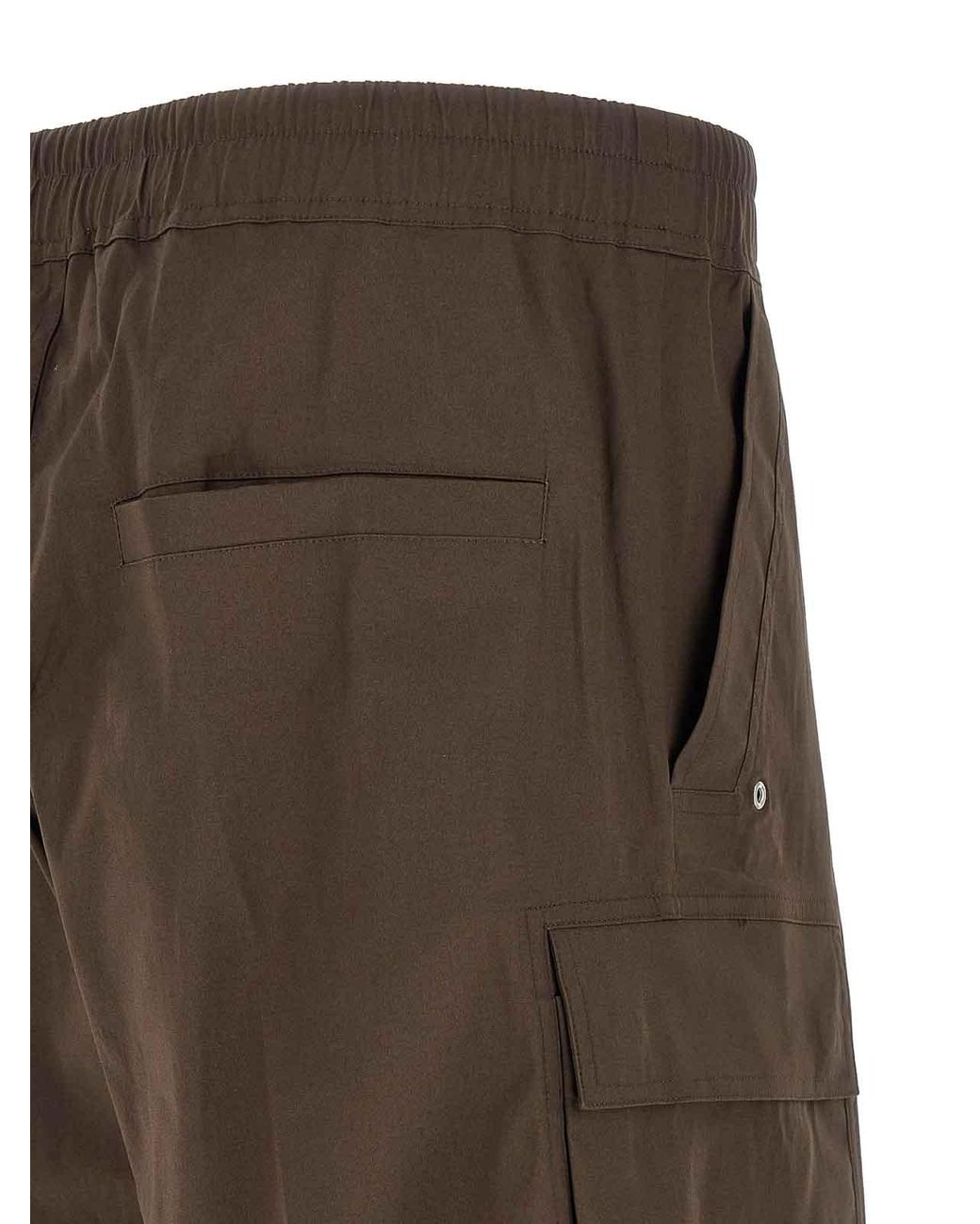 Rick Owens Brown Cotton Cargobelas Trousers for men