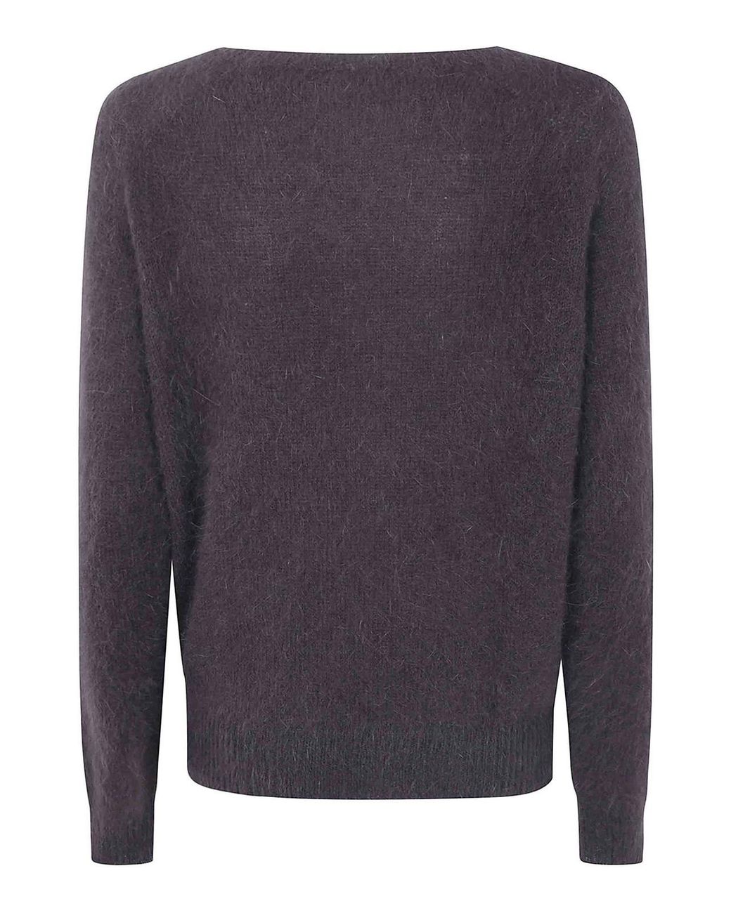 Nuur Blue Boxy Long Sleeves Round Neck Sweater