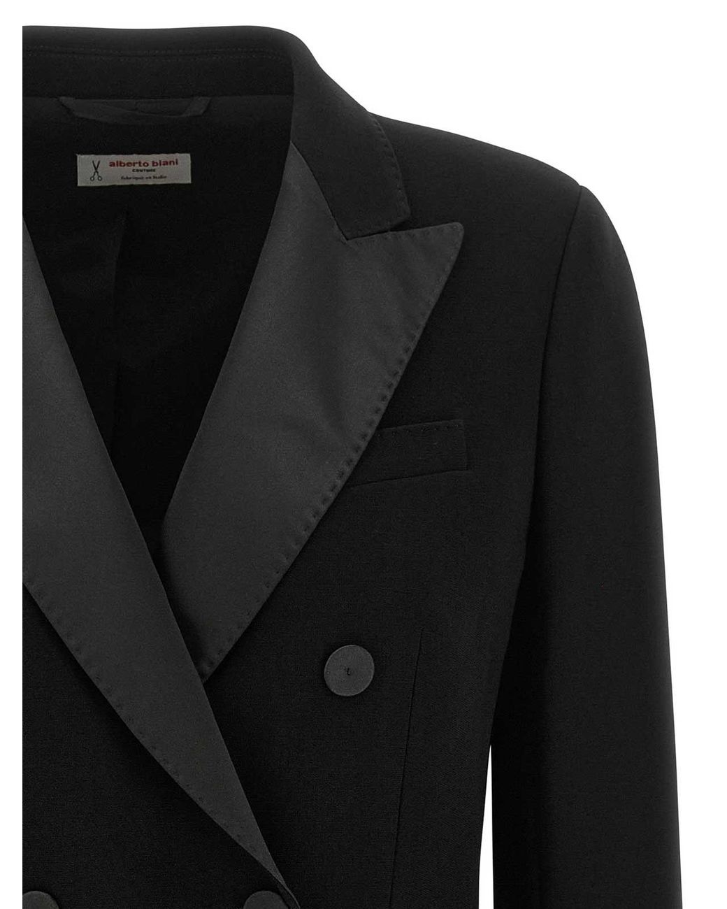 Alberto Biani Black Double-Breasted Blazer