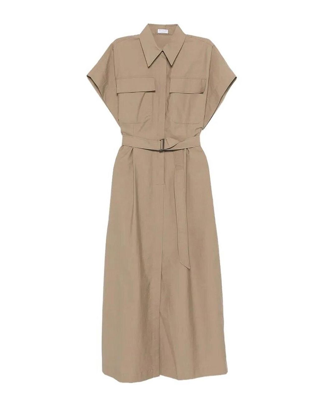 Brunello Cucinelli Natural Cotton Polyamide Dress