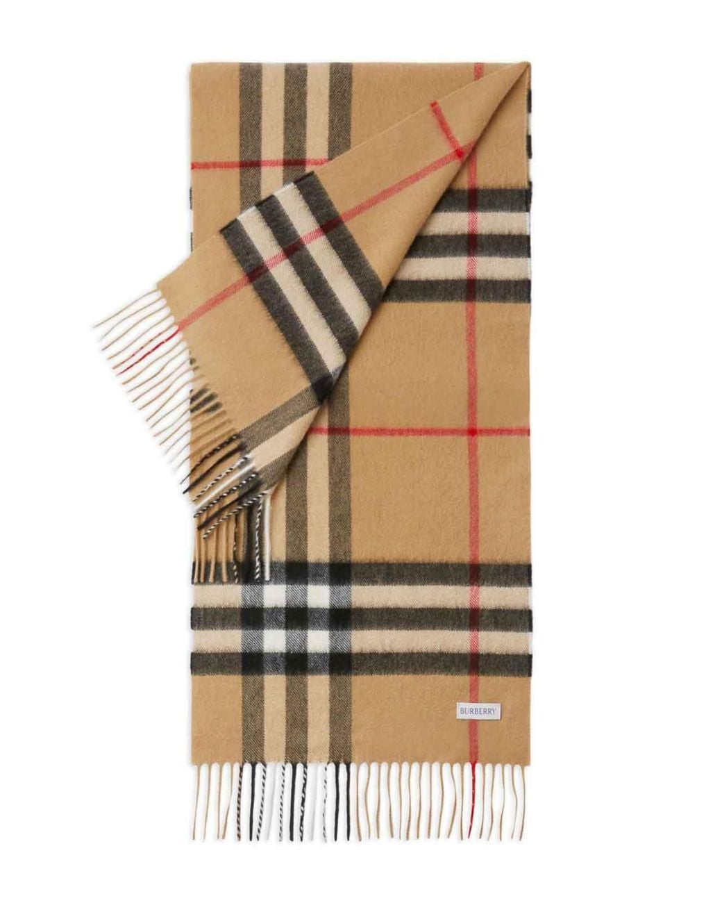Burberry White Check Cashmere Scarf for men