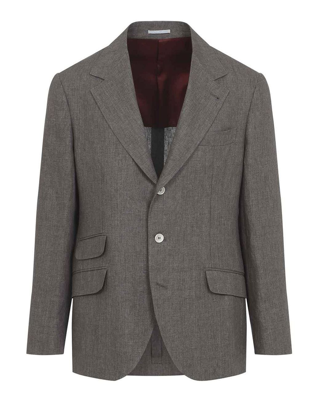 Brunello Cucinelli Gray Linen Jacket for men