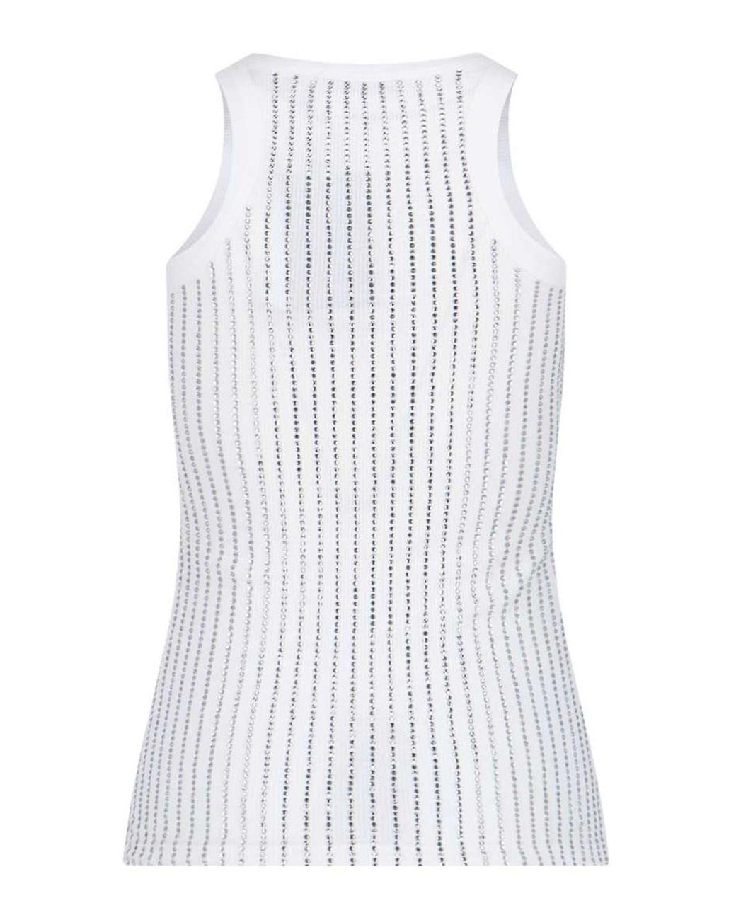 The Attico White Top With Crystals