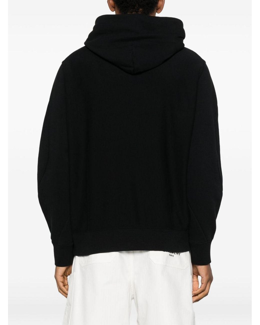 Givenchy Black Logo Cotton Hoodie for men