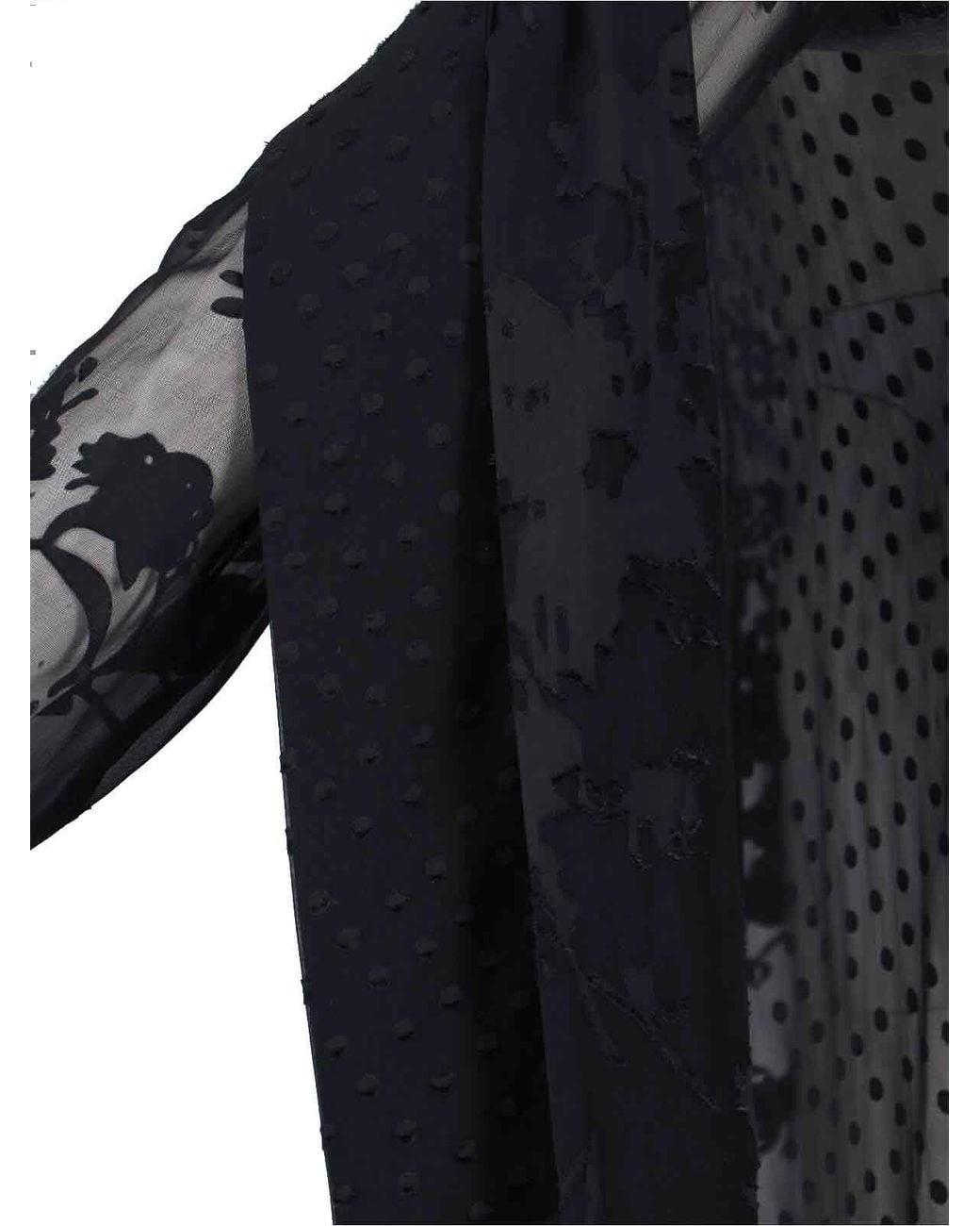 MARINE SERRE Black Maxi Dress