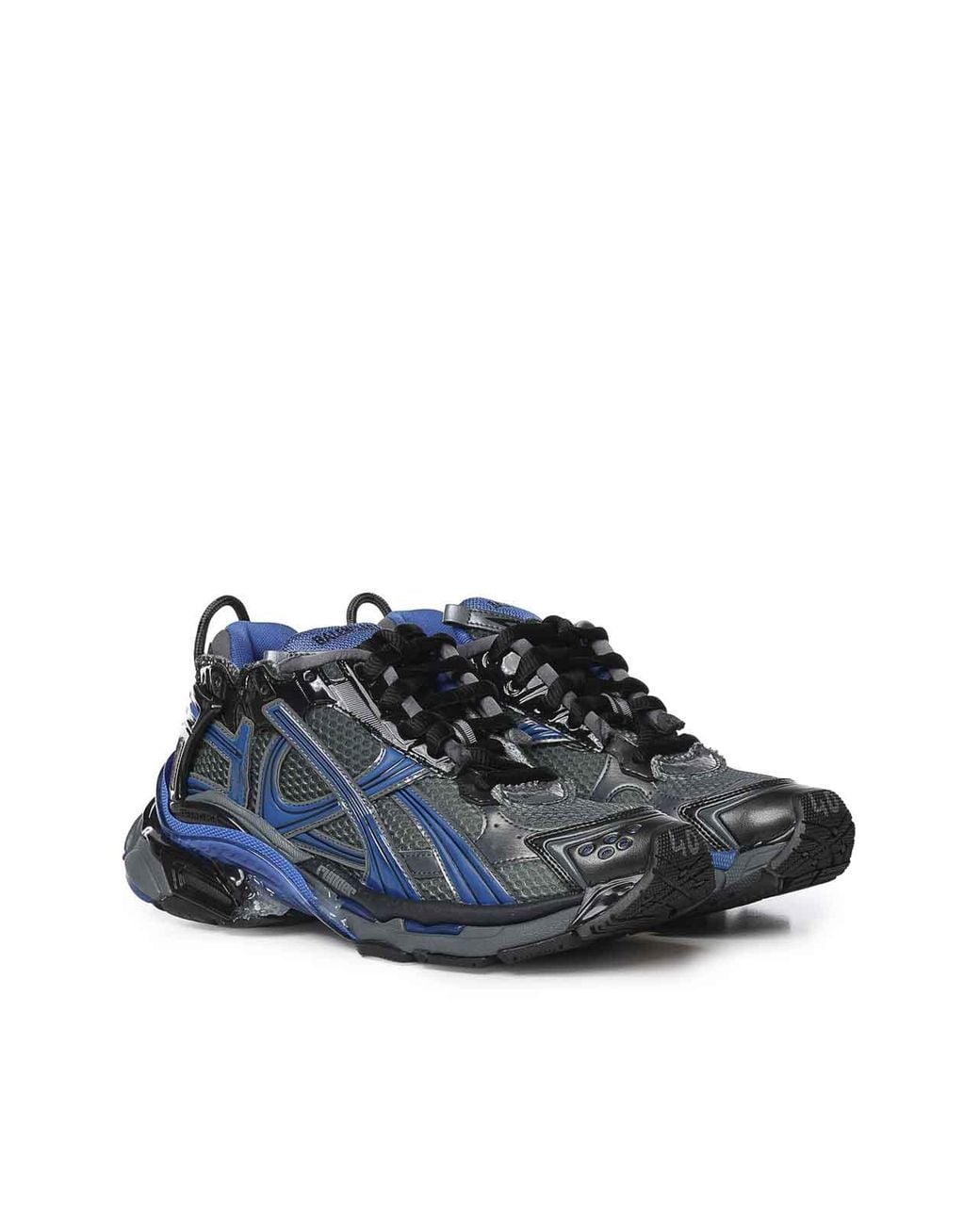 Balenciaga Blue Runner Gradient Mesh Sneaker for men