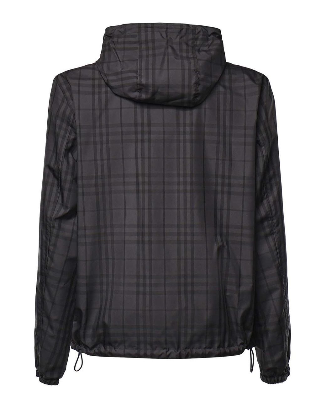 Burberry Black Reversible Newport Check Hooded Jacket for men