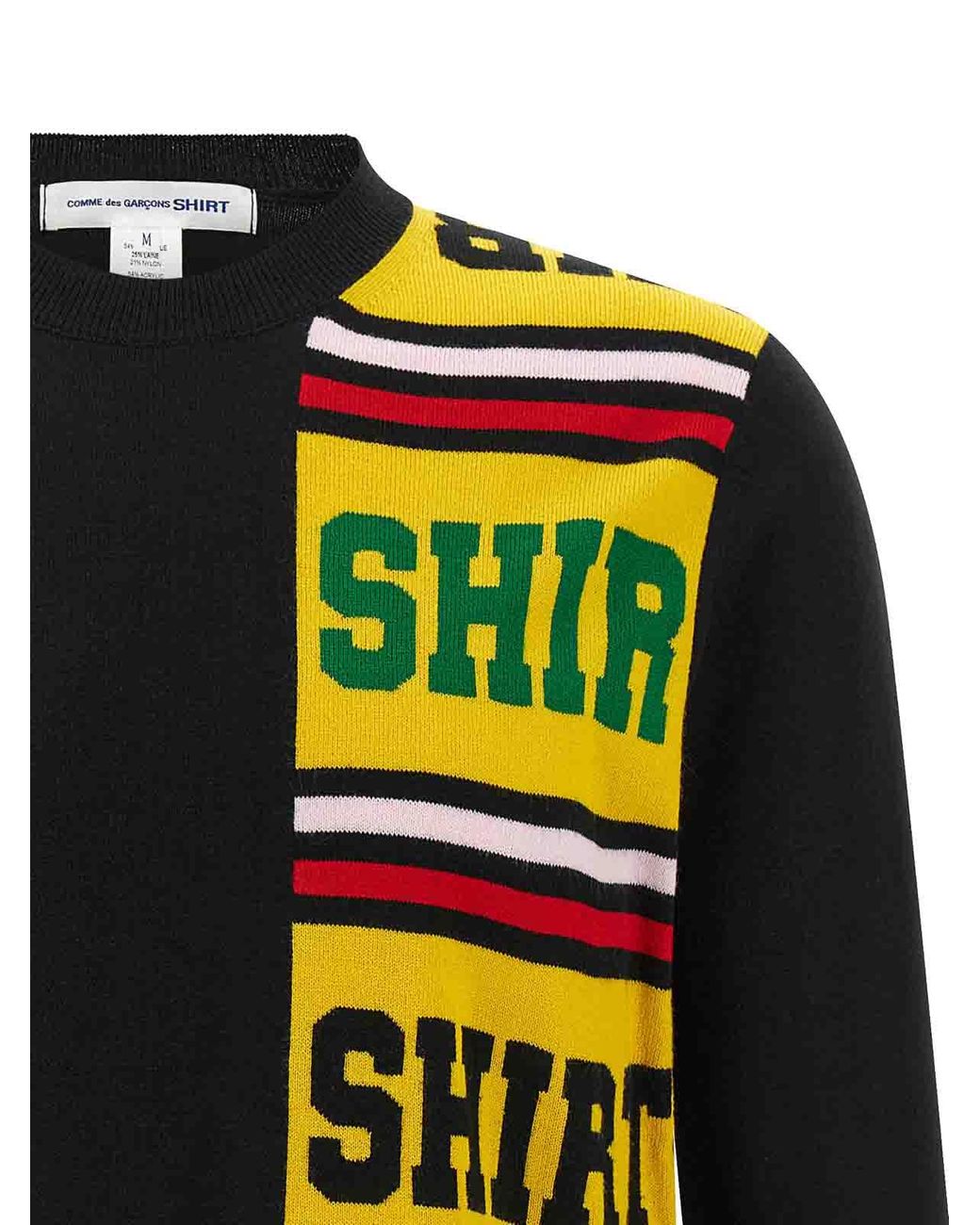Comme des Garçons Black Intarsia Sweater for men