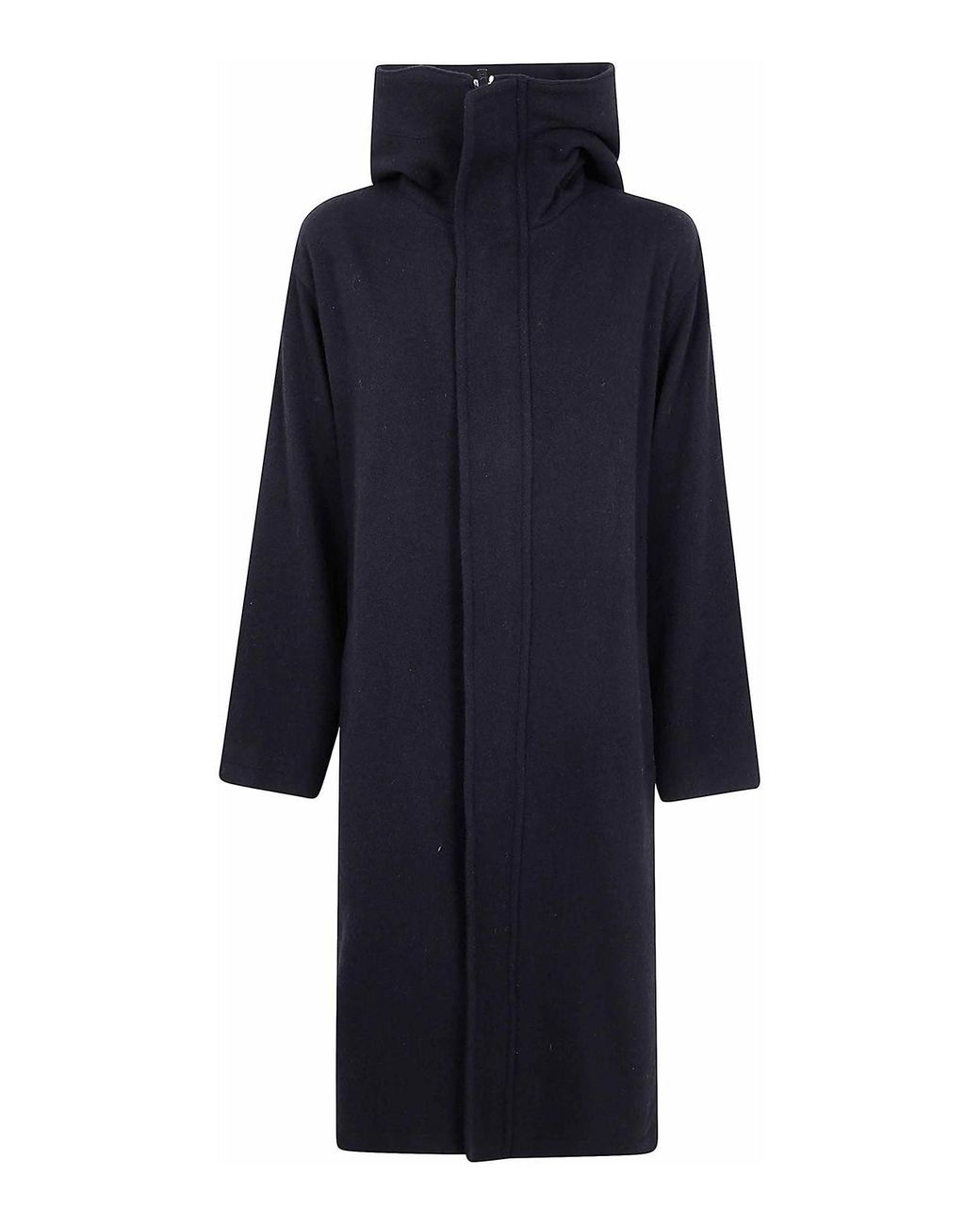 Y's Yohji Yamamoto Blue Vintage Flannel Hoodie Coat