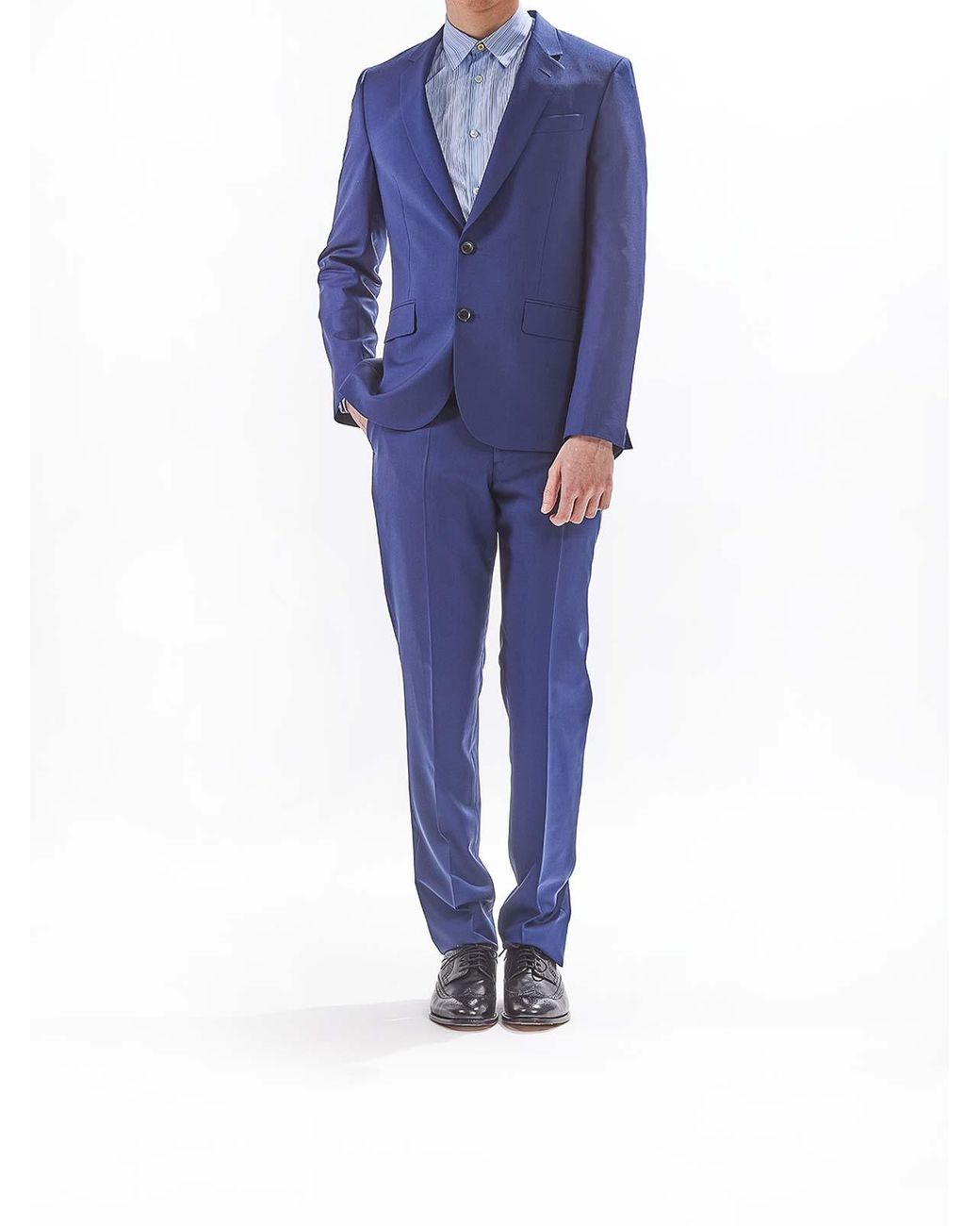Paul Smith Blue Complete 2 Buttons Lana And Mohair for men