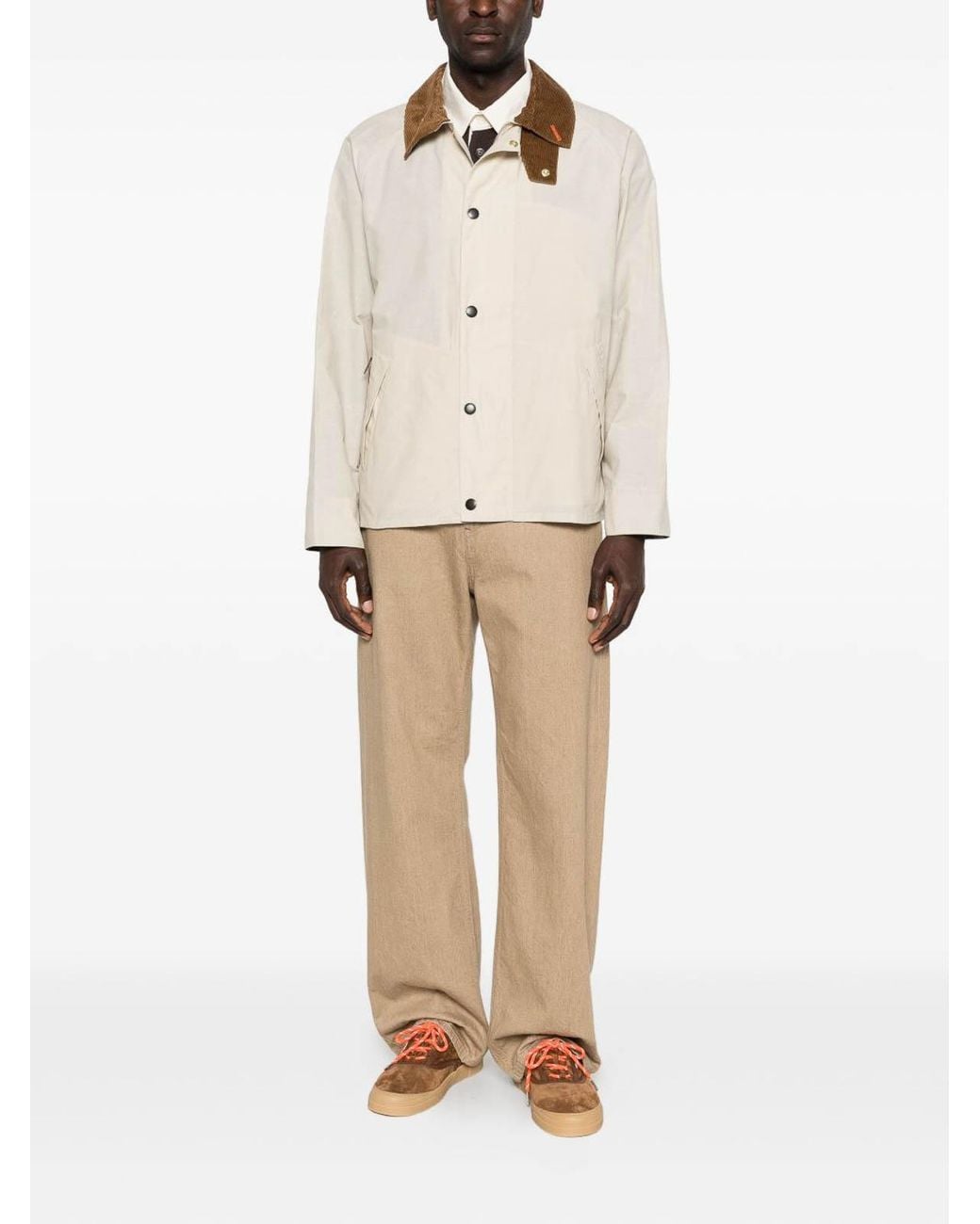 Barbour Natural Icons Jacket With Ribbed Collar for men