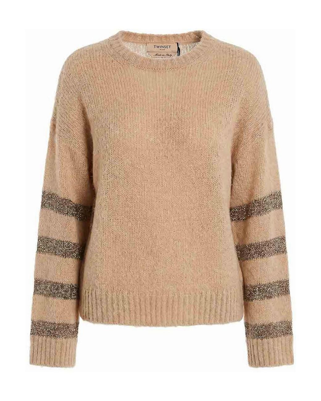 Twinset Natural Round Neck Sweater