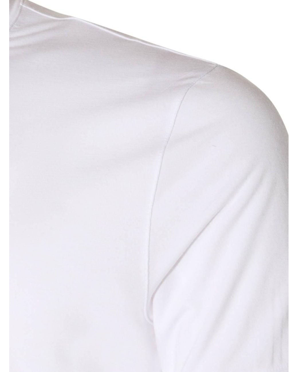Giorgio Armani White Viscose T-Shirt for men