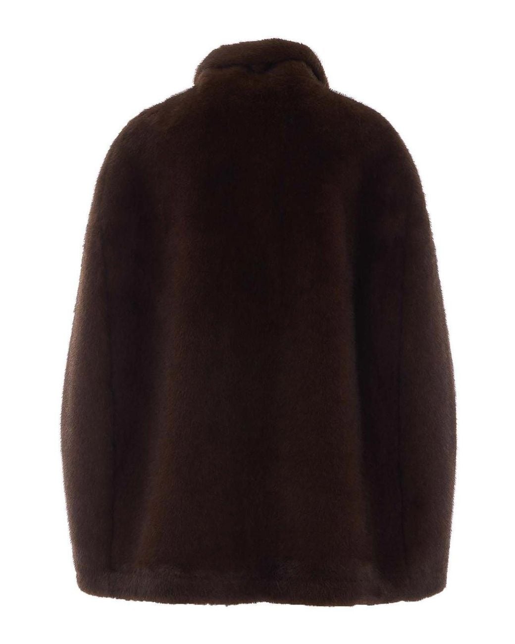 VALENTINI 1972 Brown Faux Fur Jacket