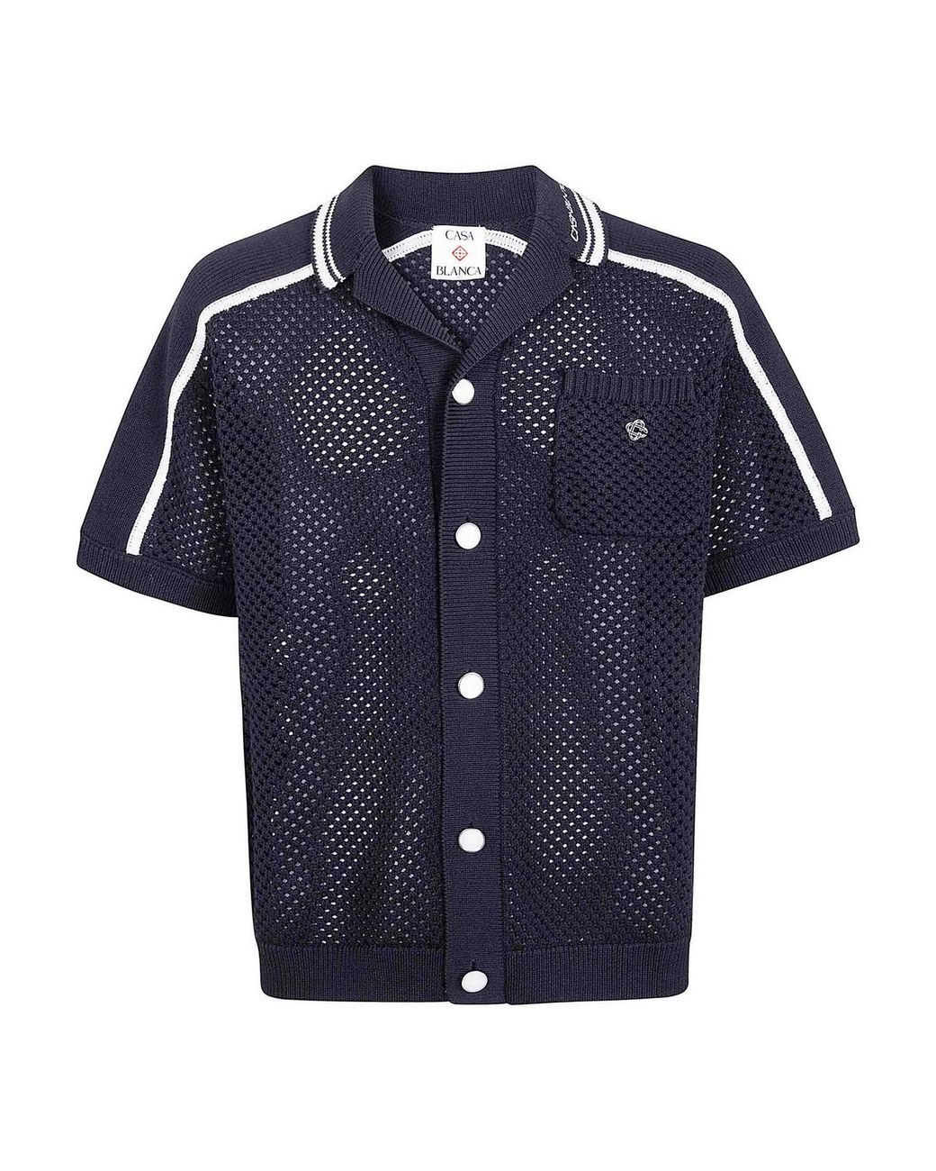 Casablanca Blue Mesh T-Shirt for men