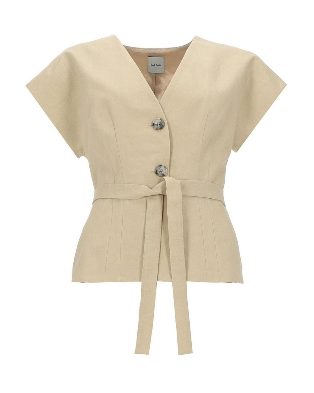 Paul Smith Natural Linen Top With Belt