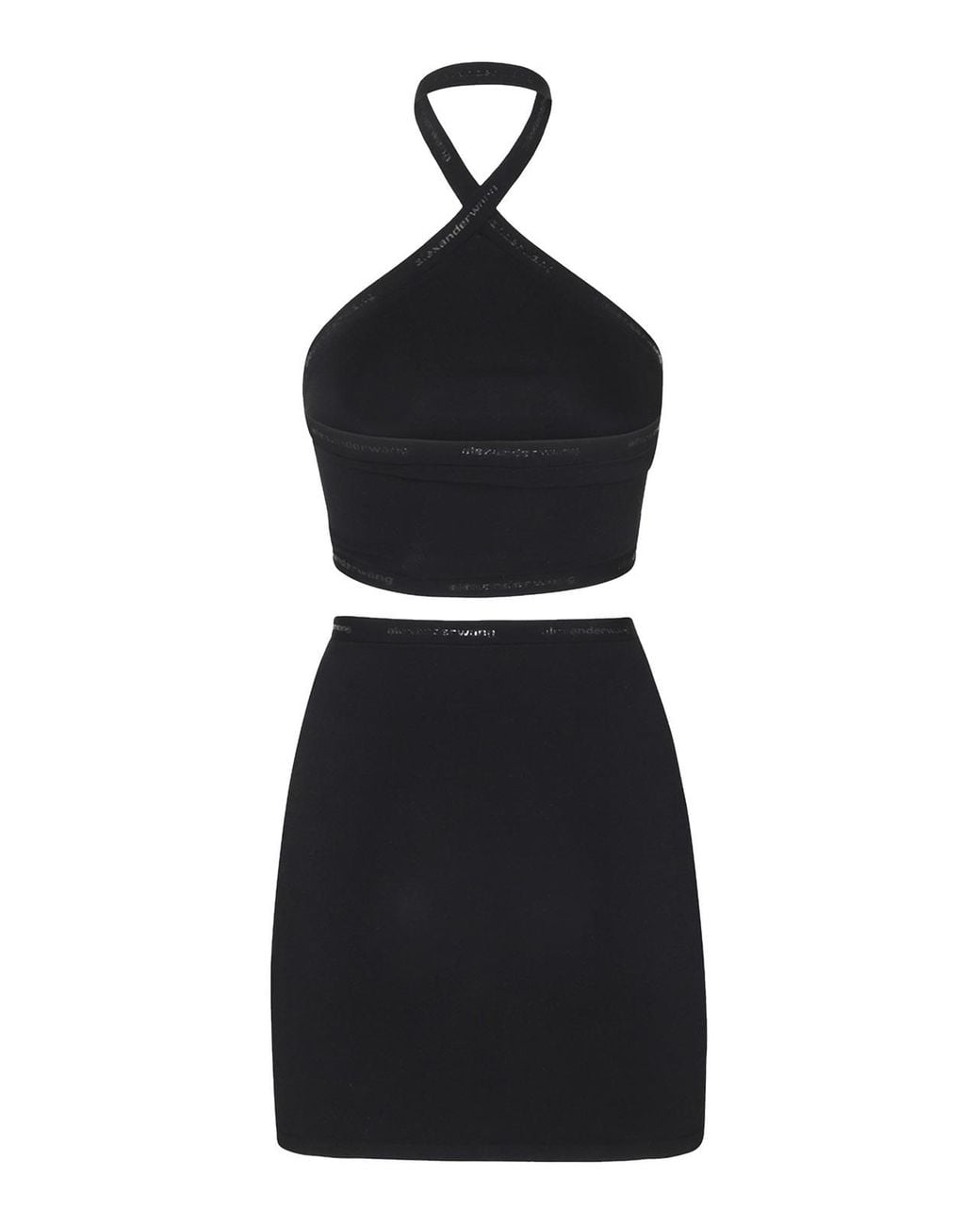 Alexander Wang Black Stretch Cut Out Mini Dress