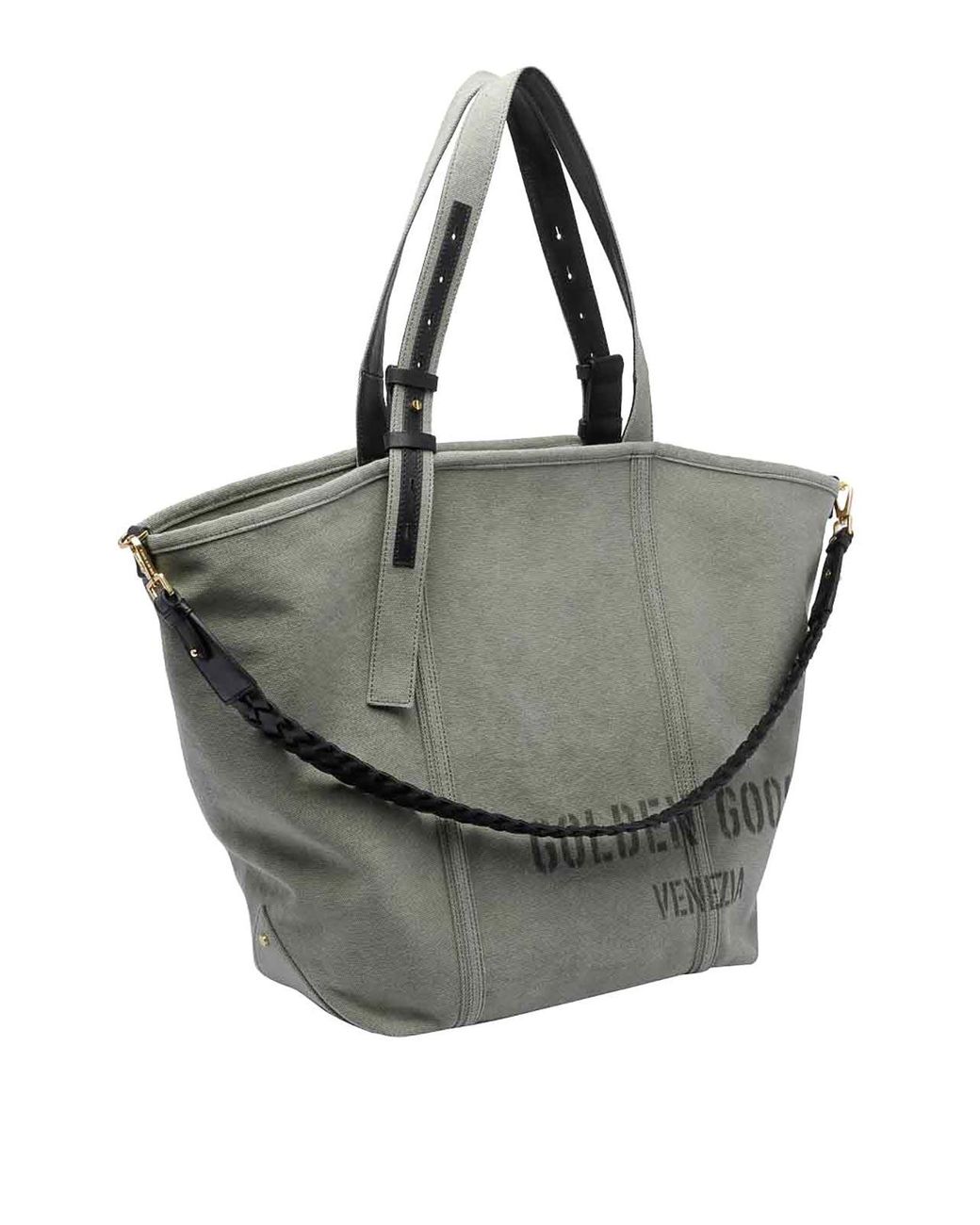 トートバッグ Golden  Deluxe Brand 24.7 Ew Shopping Bag In Canvas Golden Goose 247 Ew Canvas Shopping Bag in Gray | Lyst