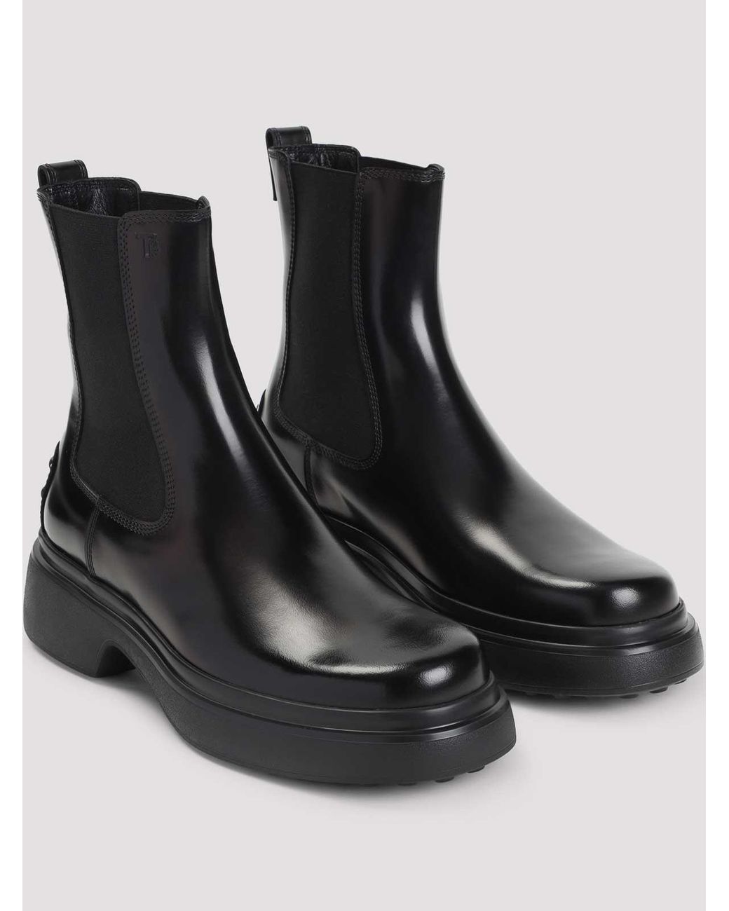 Tod's Black Tods Leather Ankle Boots