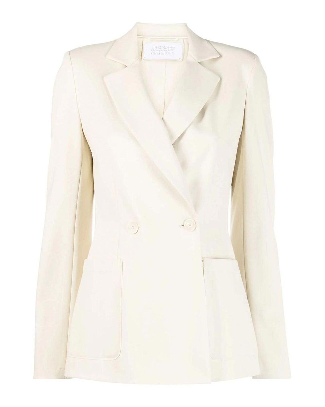 Harris Wharf London Natural Double-Breasted Jacket