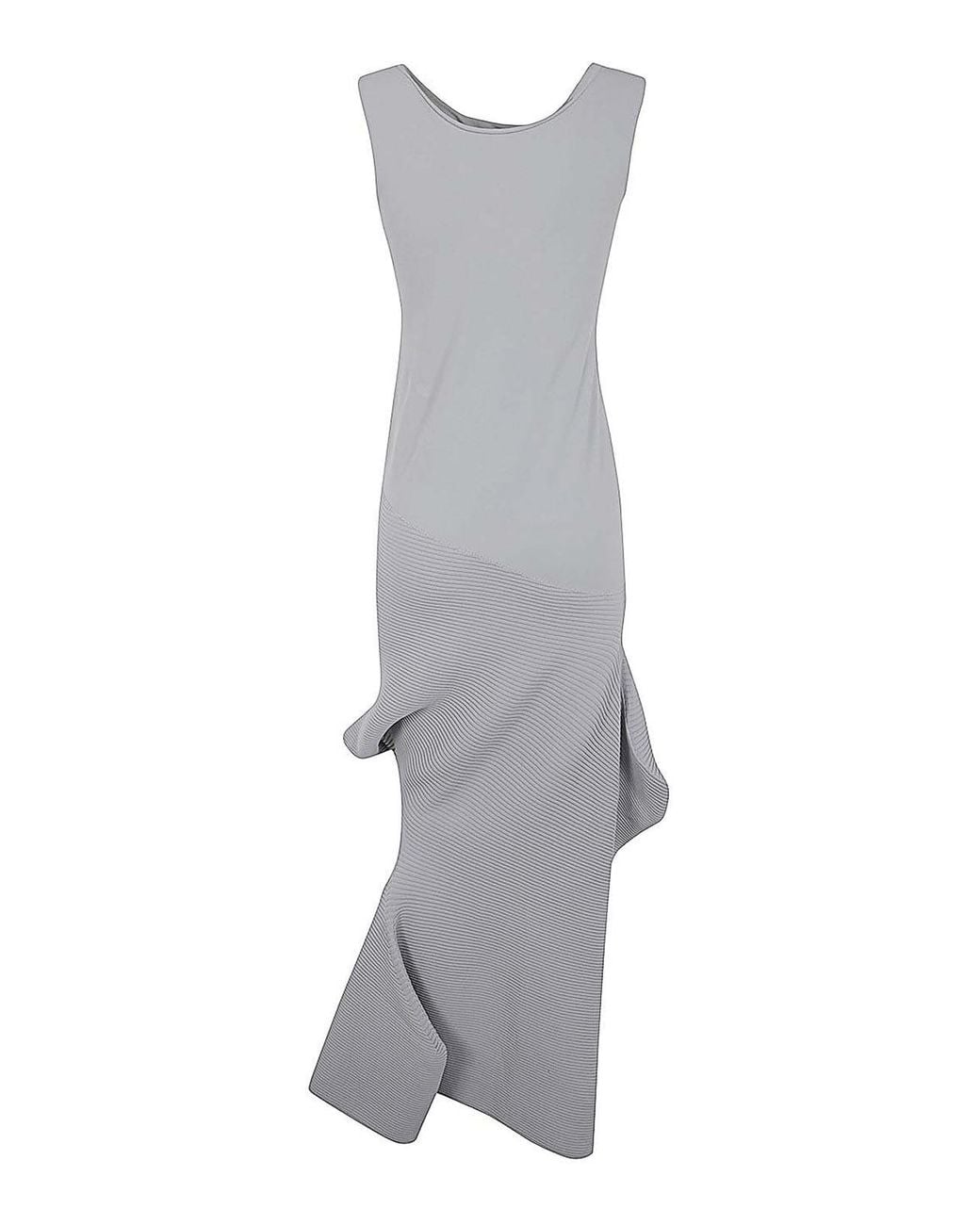 Pleats Please Issey Miyake Gray Emerge Long Dress