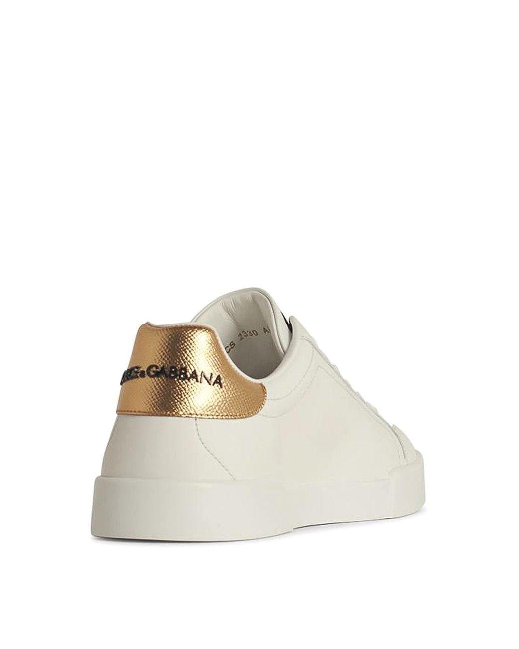 Dolce & Gabbana White Dolce & Gabbana Portofino Leather Sneakers for men