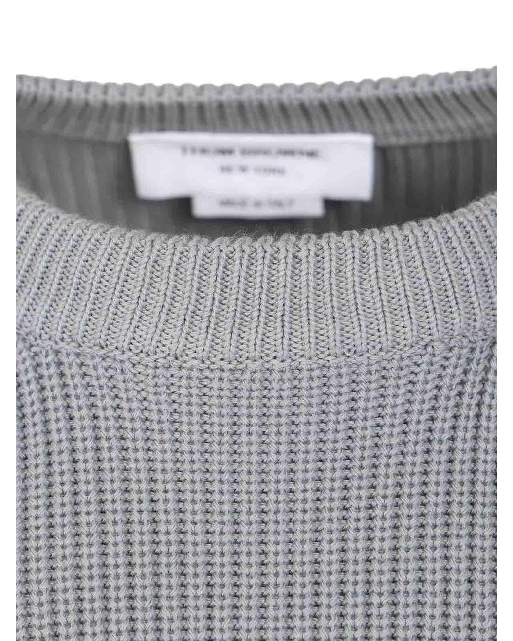 Suéter Cuello Redondo Thom Browne de hombre de color Gray