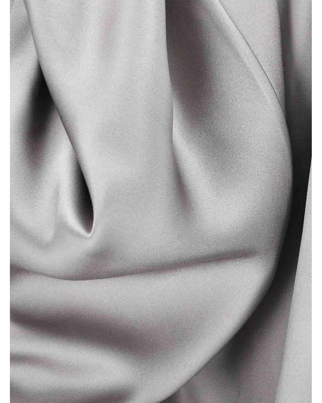 Giorgio Armani Gray Silk Asymmetrical Shirt