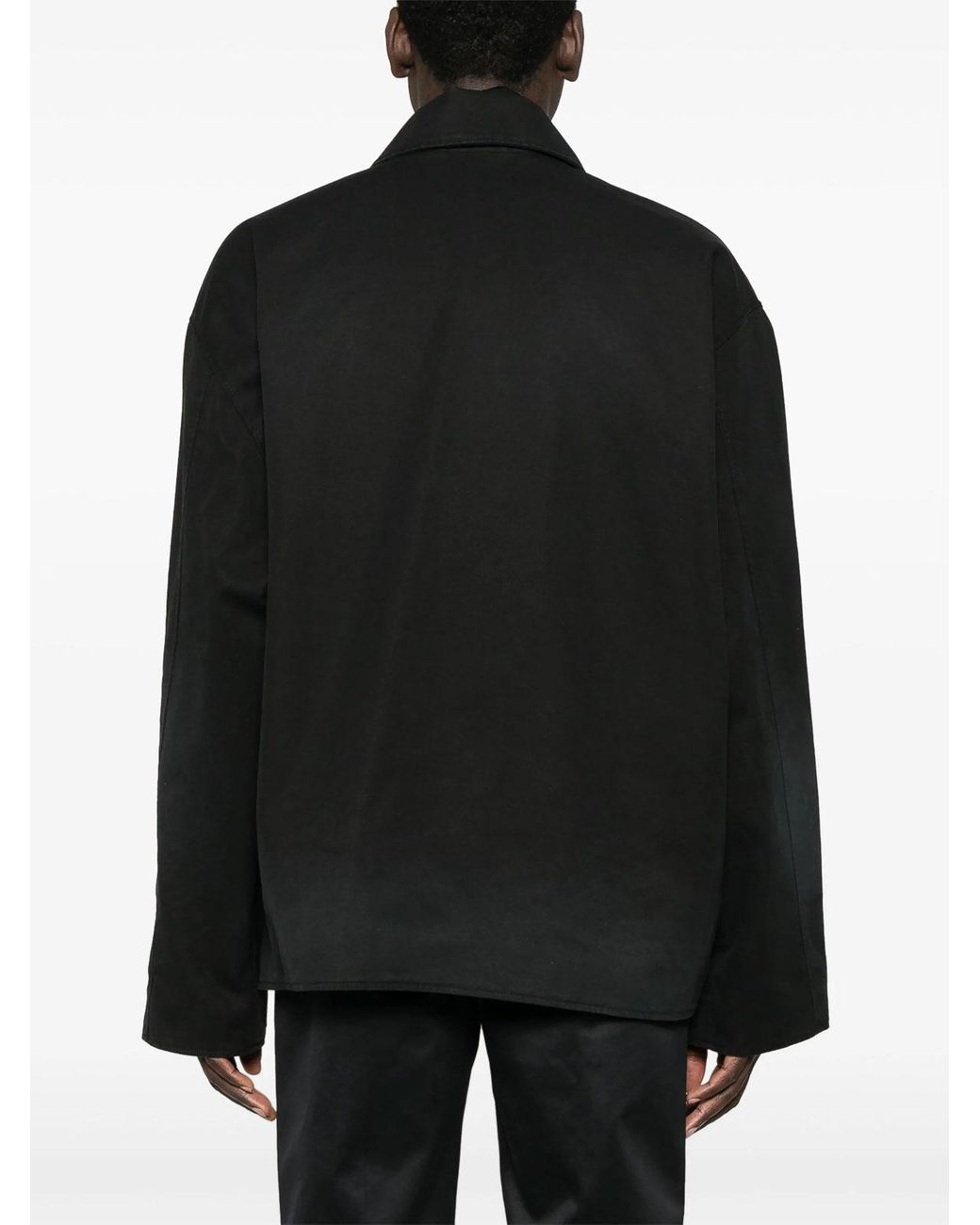 Balenciaga Black Logo-Embroidered Jacket for men