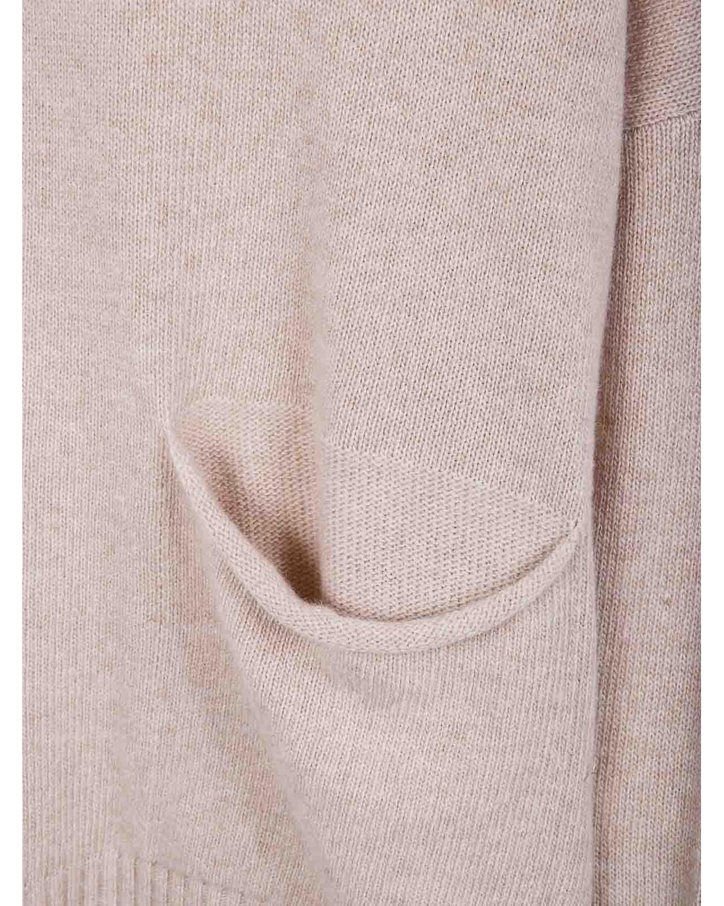 Ma'ry'ya Pink Poncho Round Neck Mix Cash