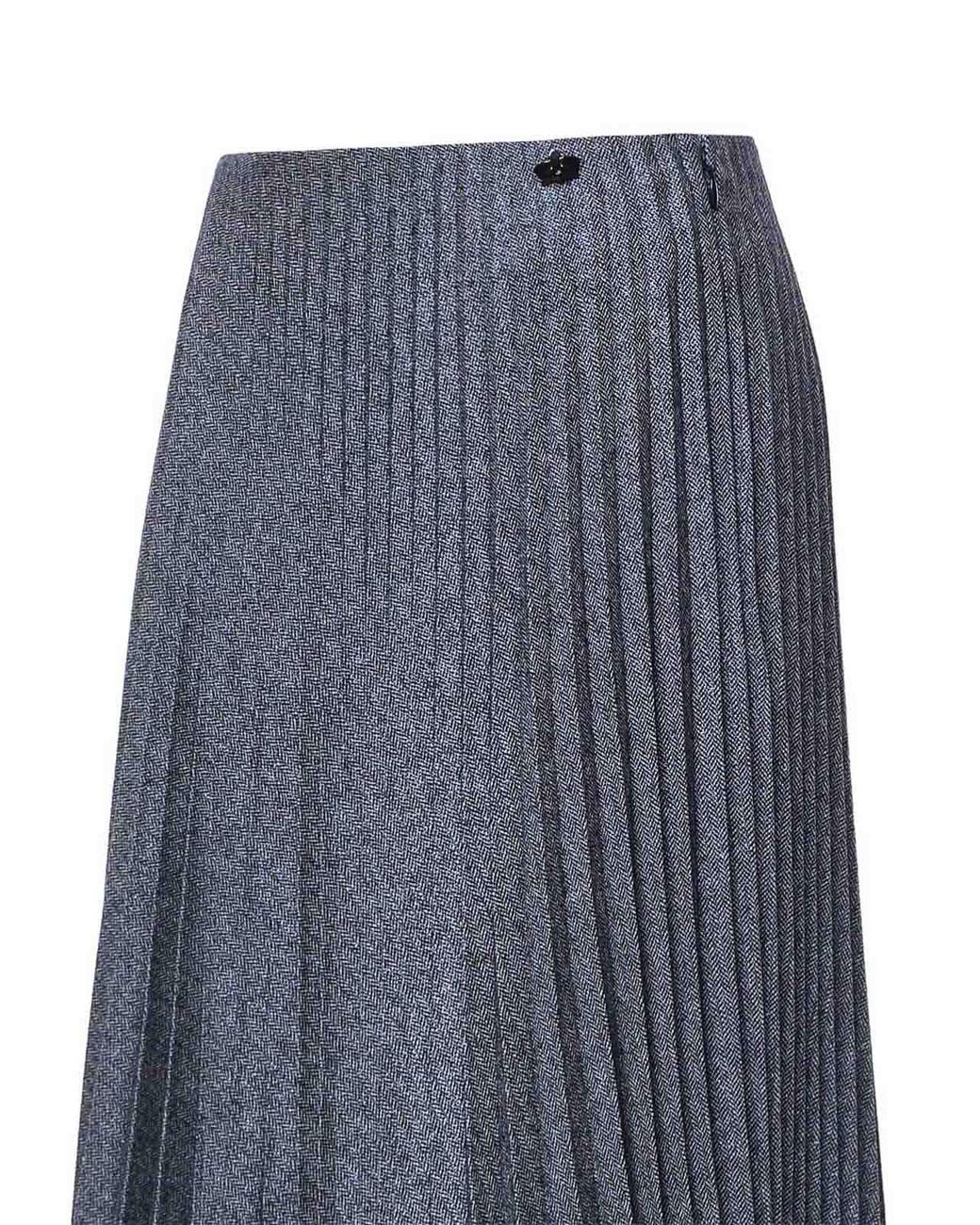 Genny Blue Pleated Midi Skirt