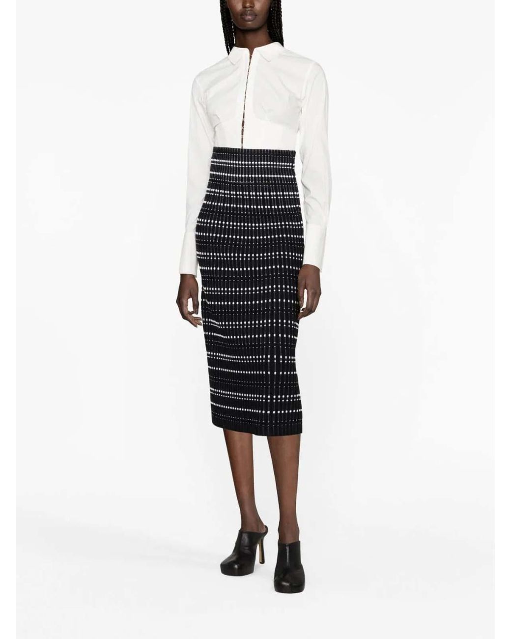 McQueen Black Midi Skirts