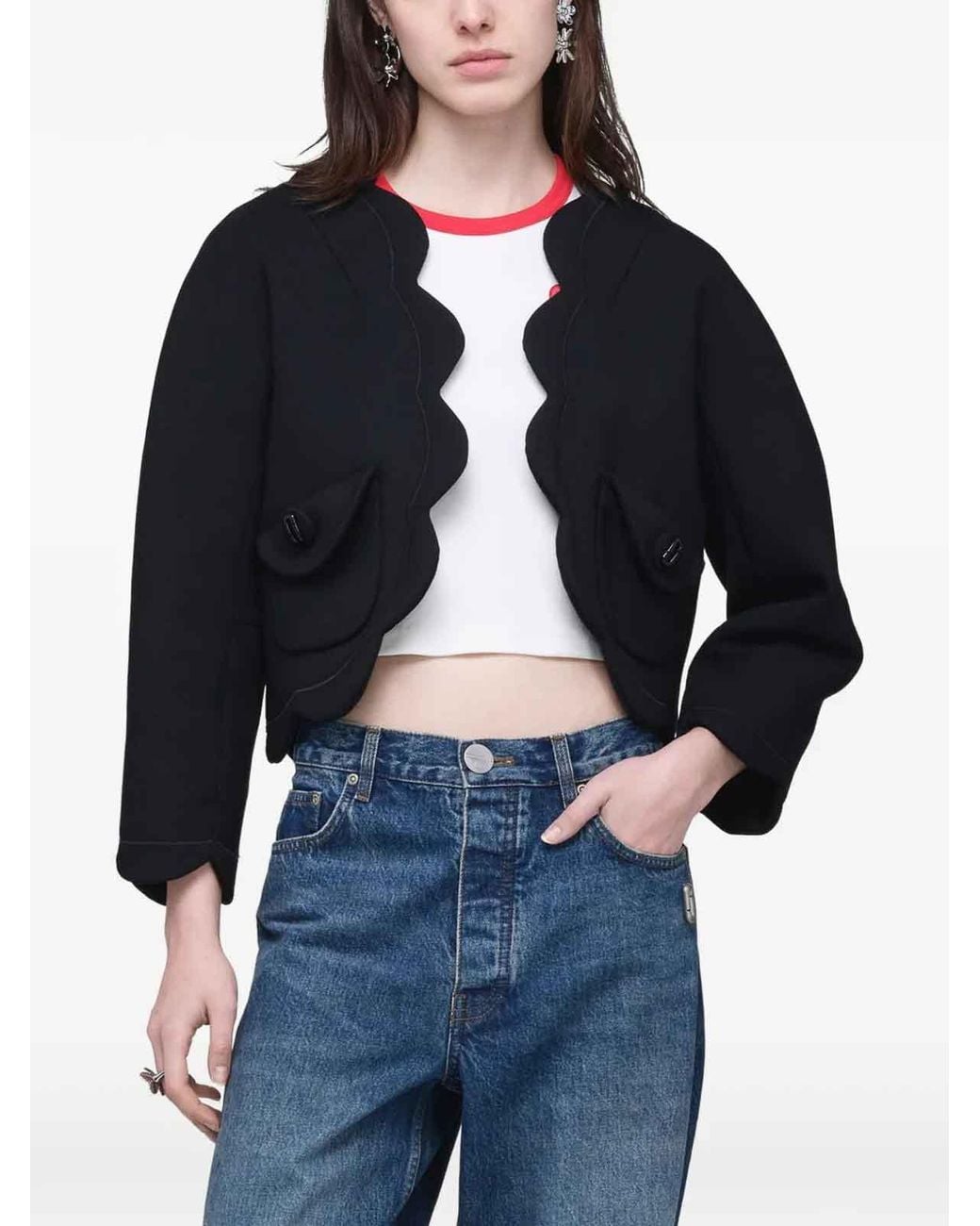 Marc Jacobs Blue Scallop Daisy Lady Jacket