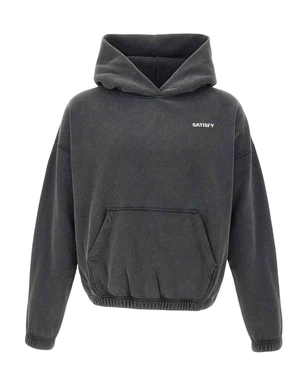 Satisfy Gray Sweatshirt With Hood And Logo for men