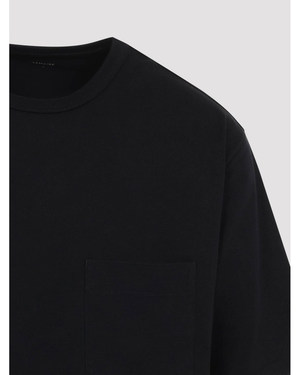 Lemaire Black Boxy T-Shirt for men