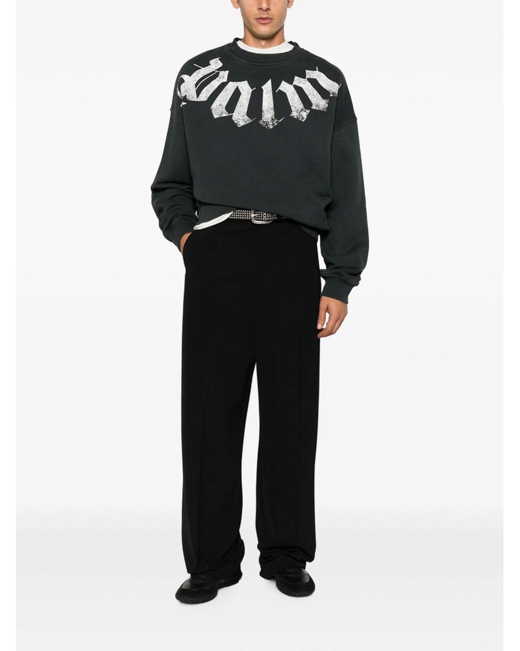 Palm Angels Black Sweatshirt for men
