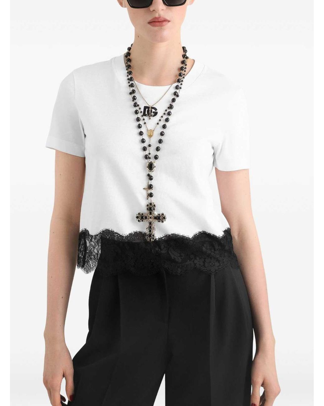 Dolce & Gabbana White Short-Sleeve T-Shirt