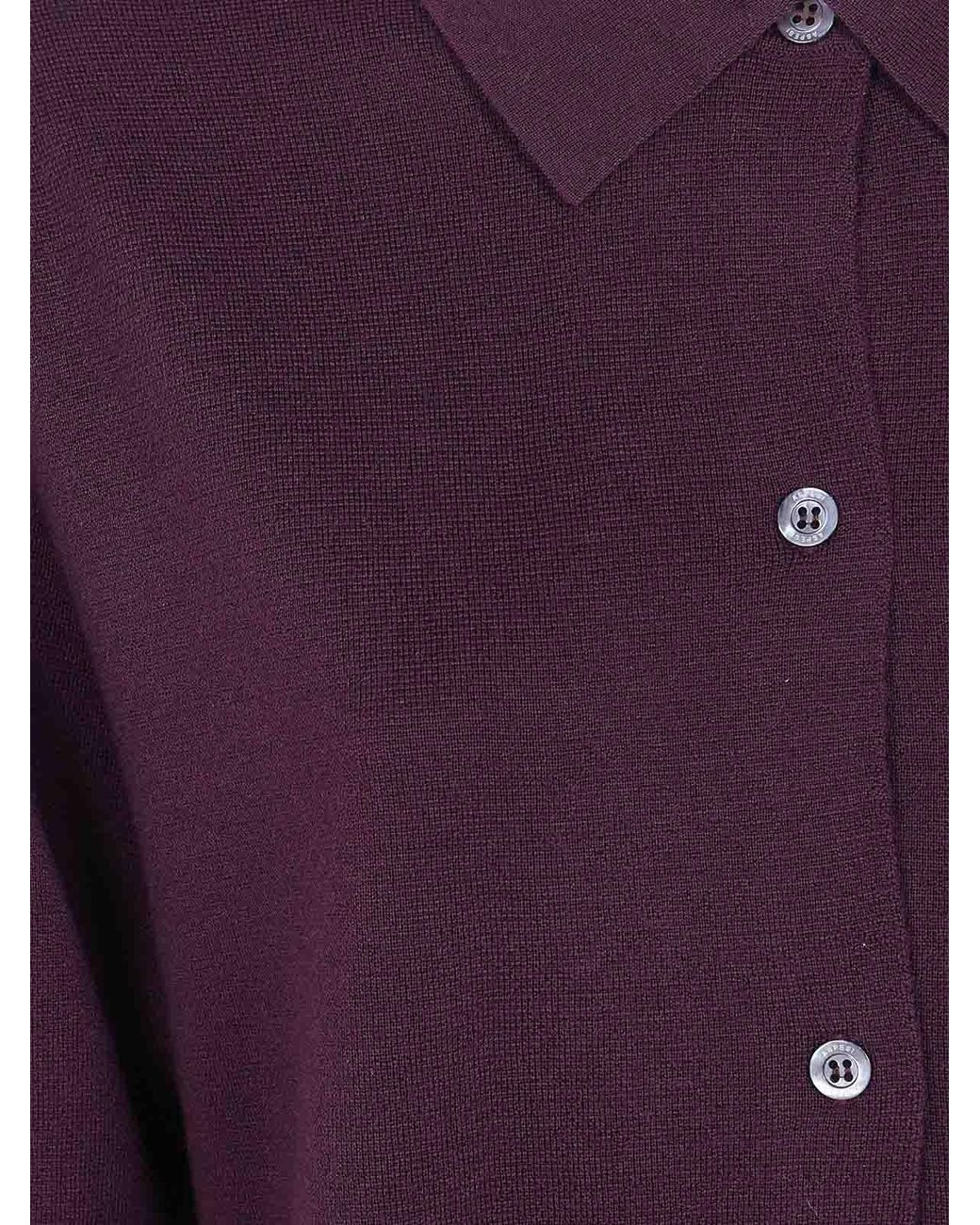 Aspesi Purple Polo Neck Sweater